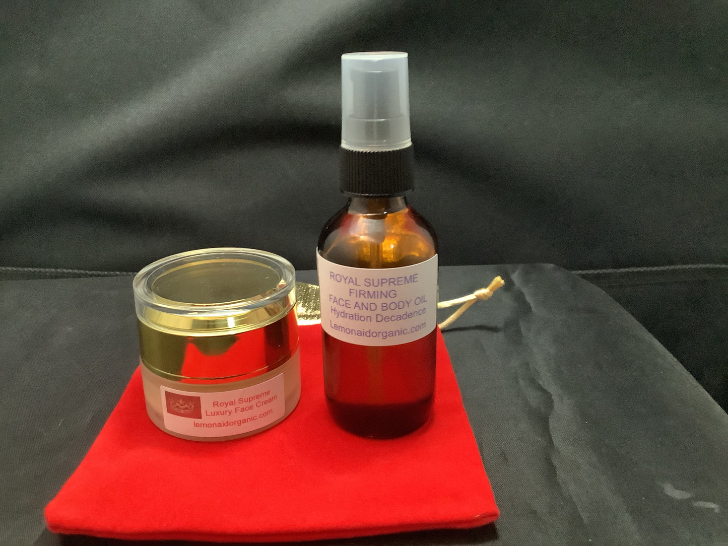 ROYAL SUPREME FACE AND BODY OIL 2oz WITH ROYAL SUPREME LUXURY FACE CREAM